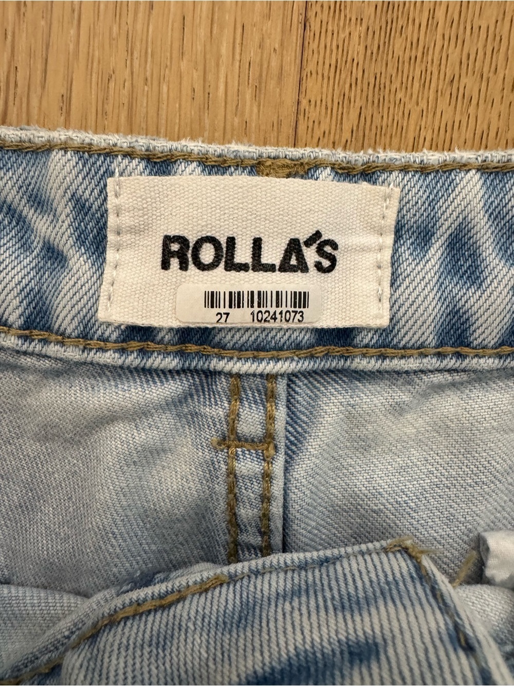 ROLLA'S Original High-Rise Light Blue Distressed Straight Jeans - Picture 6 of 7